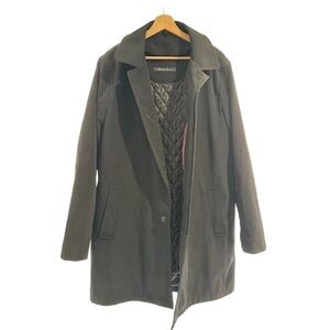 Kenneth Cole Water Repellent Trench Coat with Removable Lining, Black, Large